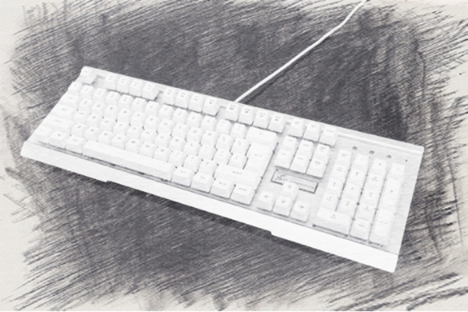 悍甲电容轴机械键盘素描图