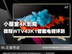 小居室4K影院 微鲸WTV43K1智能电视评测