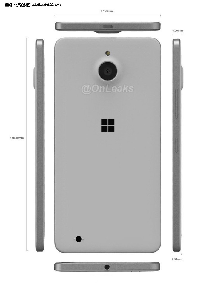 前置闪灯 Lumia650XL渲染图泄露 -IT168