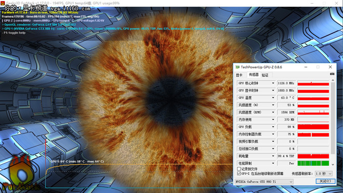 映众GTX980ti冰龙超级版 温度表现