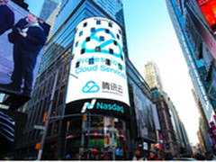 腾讯云霸屏 登时代广场展示中国云力量