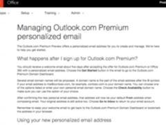 微软正在测试Outlook.com域名定制服务