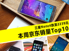三星Note4跌至2239 本周京东销量TOP10