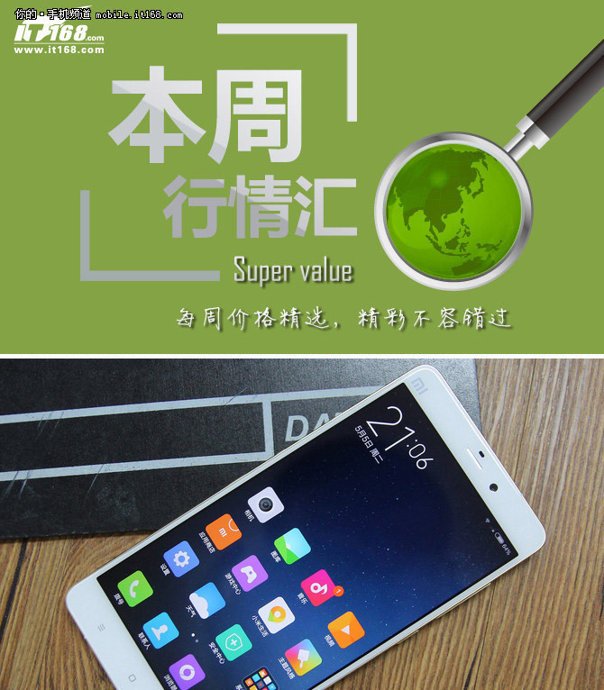本周行情回顾 小米Note顶配跌至1829元