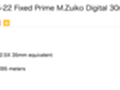 奥林巴斯新30mm微距镜头现身国内亚马逊