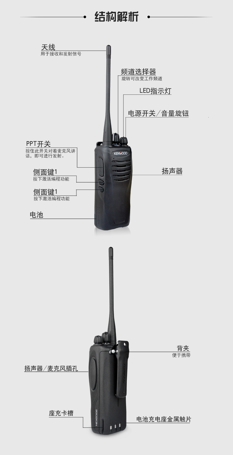 超长续航对讲机 建伍NX348促销1250元