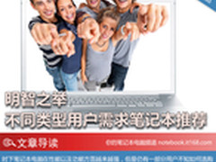 明智之举 不同类型用户需求笔记本推荐