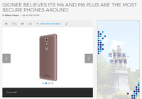 外媒：金立相信M6/M6 Plus是更安全手机