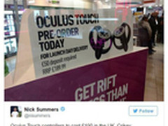 250美元 官方合作泄露Oculus Touch售价