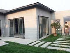 又1栋3D打印别墅亮相山东滨州 无一块砖