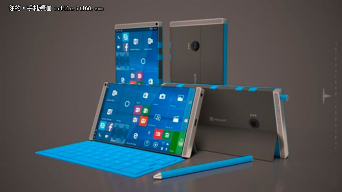 微软Surface Phone概念图:缩小版平板