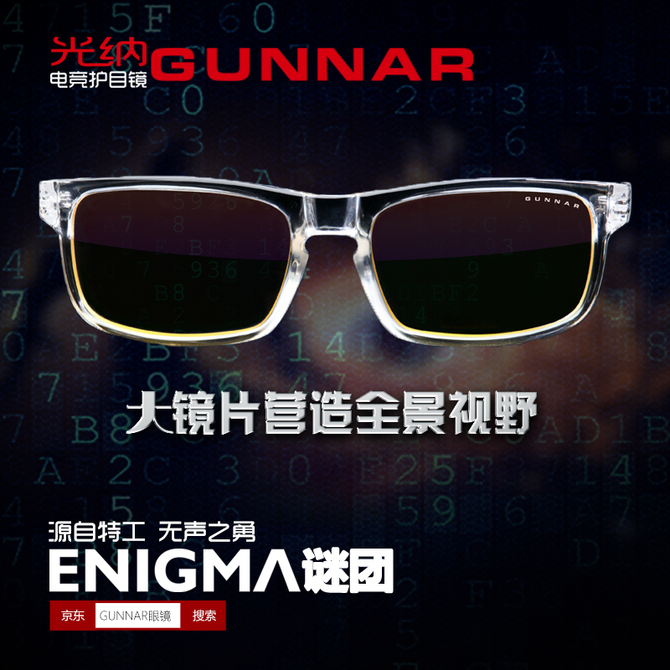 源自特工 GUNNAR发布Enigma防蓝光眼镜