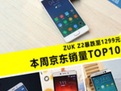 ZUK Z2暴跌至1299元 本周京东销量TOP10