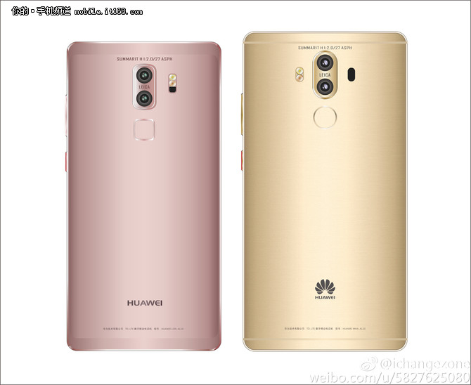 背面渲染图曝光 华为mate9已获入网许可