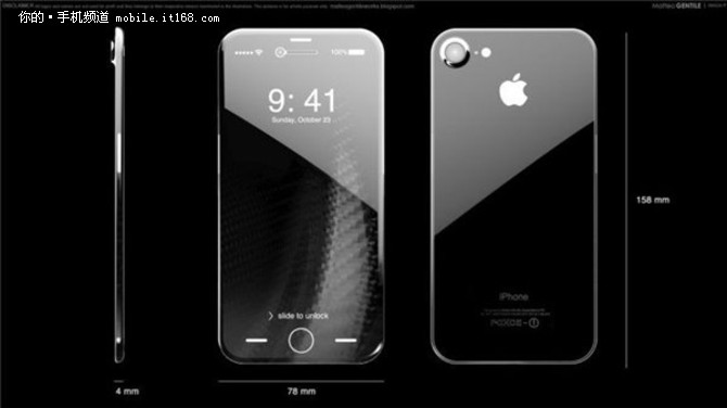 仅4mm+玻璃材质 iPhone8概念图曝光