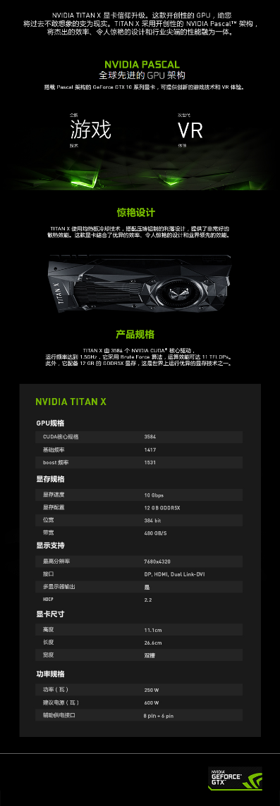 卡皇NVIDIA TITAN X国行京东独家发售