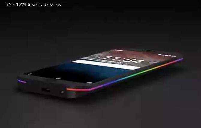 网络惊现雷蛇手机渲染图 跑马灯亮瞎眼