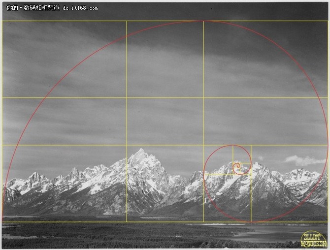 传奇摄影师ansel adams的黄金分割构图