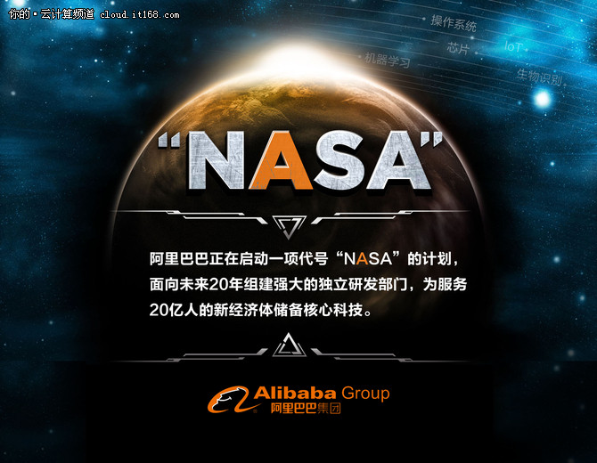 阿里启动NASA计划创造新经济核心科技