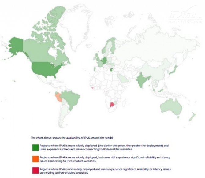 谷歌发布IPv6应用情况 全球用户超6.2亿
