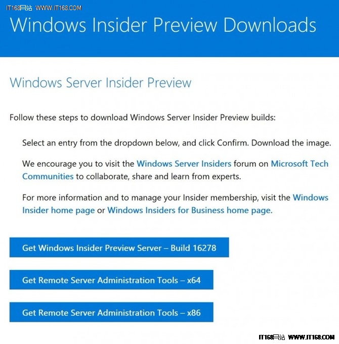 微软发布Windows Server build 16278