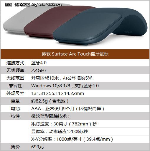 优雅便携 体验微软Surface Arc蓝牙鼠标