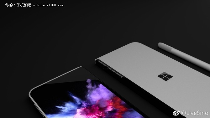 造型酷炫 Surface phone折叠手机渲染图