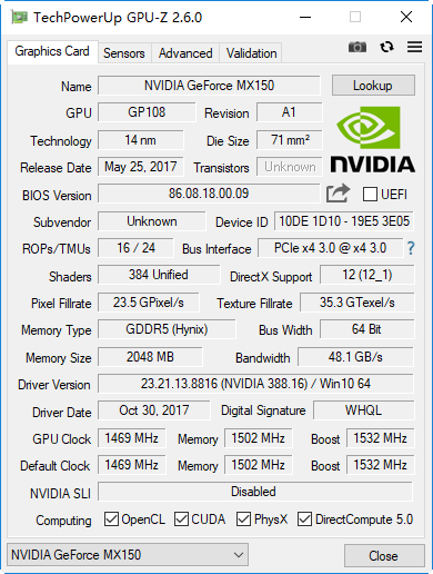 华为MateBook D（2018）配置与硬件测试