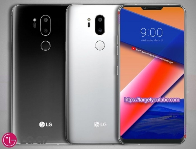 又一款刘海全面屏 LG G7外观渲染图曝光