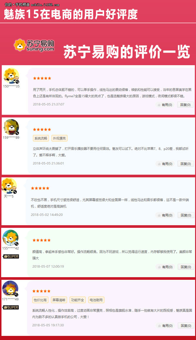 魅族15扒一扒网络晒单:电商好评率不低于99%