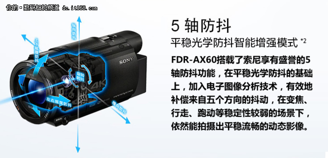 家用多面手 索尼4K数码摄像机FDR-AX60