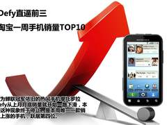 Defy直逼前三 淘宝一周手机销量TOP10