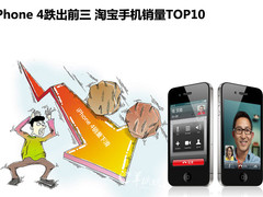 iPhone 4跌出前三 淘宝手机销量TOP10