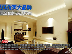 花低价买大品牌 万元全套家电选购方案