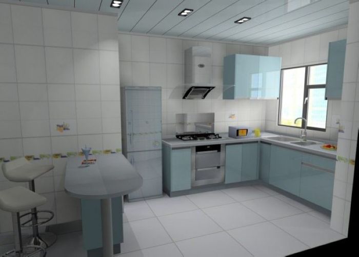 现代简约风格 2012最新厨房装修效果图