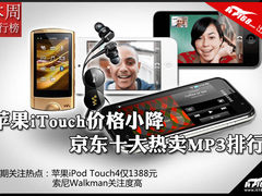 苹果iTouch价格小降 京东热卖MP3排行榜