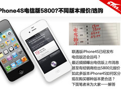 iPhone4S电信版5800?不同版本报价/选购