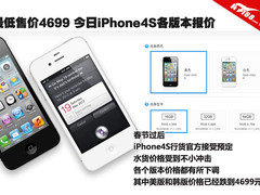 最低售价4699 今日iPhone4S各版本报价