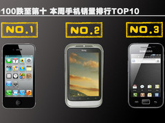 i9100跌至第十 本周手机销量排行TOP10
