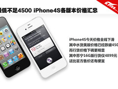 最低不足4500 iPhone4S各版本价格汇总
