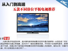 从入门到高端 五款不同价位平板TV推荐