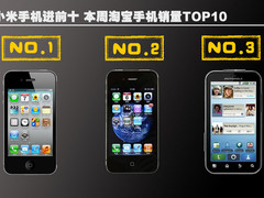 小米手机进前十 本周淘宝手机销量TOP10