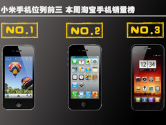 小米手机位列前三 本周淘宝手机销量榜