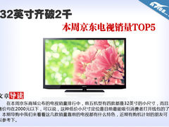 32英寸齐破2千 本周京东电视销量榜TOP5