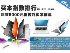买本指数推荐11期 四款亲民超极本推荐