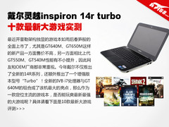 戴尔灵越14R Turbo最新十款大游戏评测