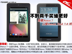 两千内该买谁 Nexus 7对比Galaxy Tab2