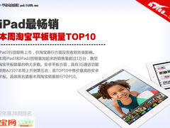 iPad依然最热销 本周淘宝平板销量TOP10