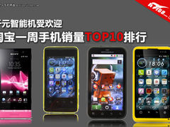 千元手机受欢迎 本周淘宝手机销量TOP10