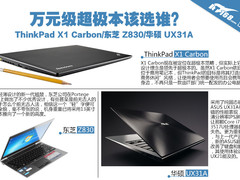 万元级超极本该选谁？X1/Z830/UX31对比